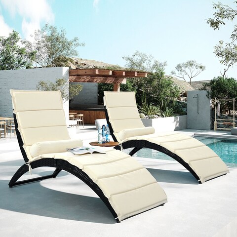 Patio Wicker Sun Lounger