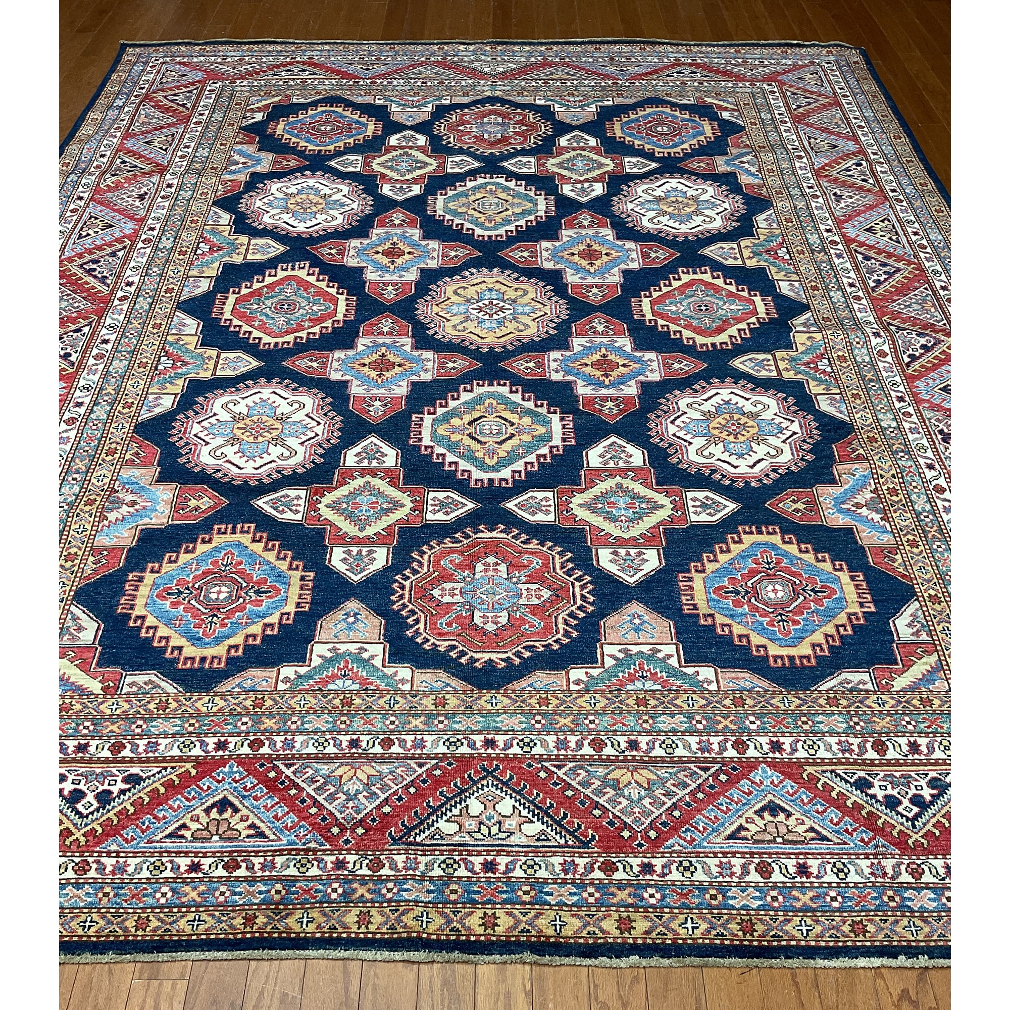 HERAT ORIENTAL Handmade Super Kazak Wool Rug - 8'3" x 10'1"