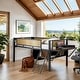 preview thumbnail 1 of 18, Stylish & Simple Single Twin metal loft bed with rectangular desk, LED lights, storage shelves, safety guard and ladder, Brown Brown