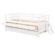 preview thumbnail 5 of 6, White Solid Pine Wood Low Loft Bed Twin Size with Safety Fence and Trundle