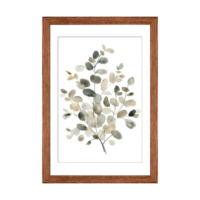iCanvas "Neutral Eucalyptus I" by Carol Robinson - Walnut - 32x24x1