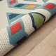 preview thumbnail 4 of 7, Striped Diamond Textured Indoor/Outdoor Area Rug