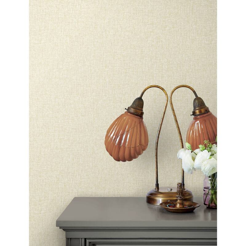 Advantage Halliday Taupe Faux Linen Wallpaper