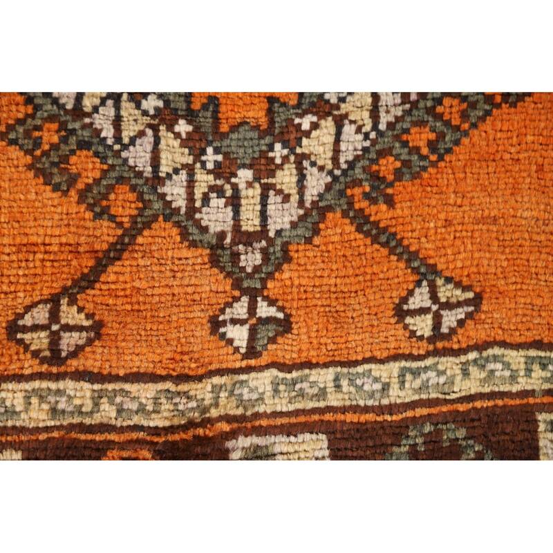 Vegetable Dye Viss Persian Vintage Runner Rug Handmade Wool Carpet - 3'10"x 9'6"