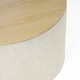 preview thumbnail 9 of 59, HomePop Round Storage Ottoman table with Wood Top