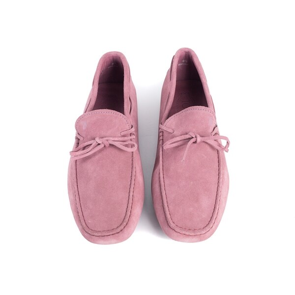 Tods Mens Muave Pink Suede Gommino 