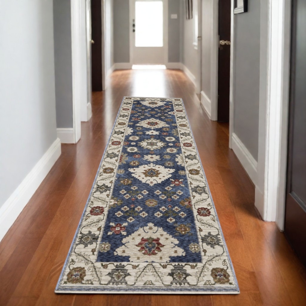 HomeRoots Tiji Floral Traditional Runner Area Rug