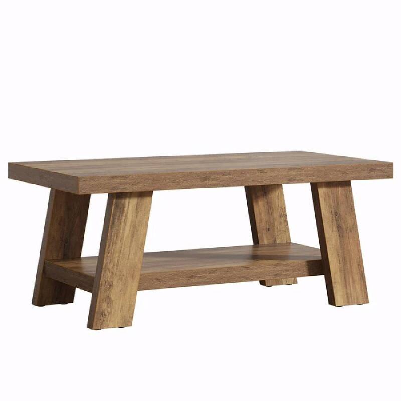 Rustic 2-Tier Tea Table - Spacious Coffee and Center Table
