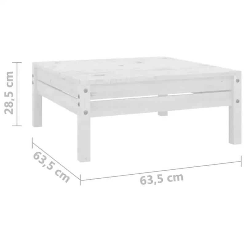 vidaXL Patio Furniture Set 3 Piece Outdoor Sectional Sofa Set Solid Wood Pine