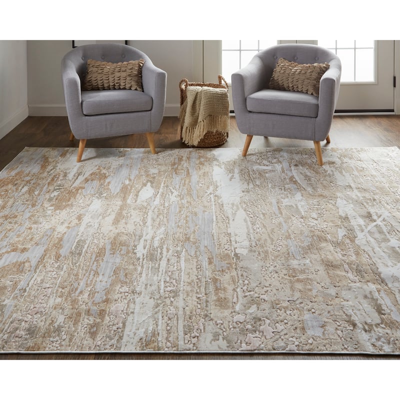 Grand Bazaar Corben Machine Made Abstract Transitional Area Rug