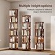 preview thumbnail 7 of 11, Solid Wood Rotating Bookshelf, 4 Tier, Round Revolving Bookcase, 360° Spinning Book Shelf Tower, Narrow Rolling Bookshelves