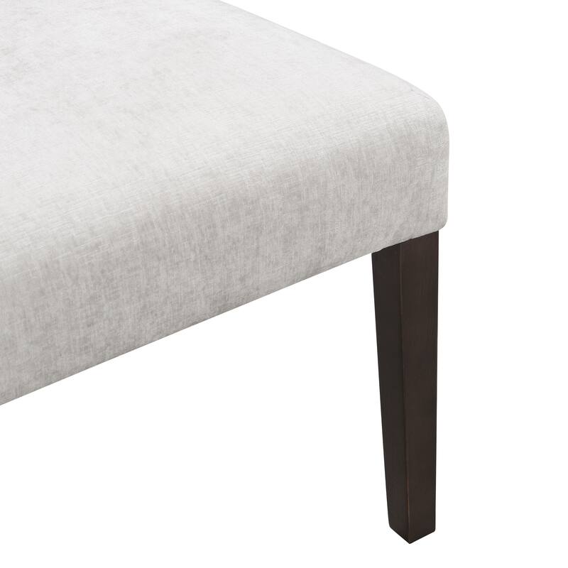 Dining Chairs Set of 2, Upholstered Kitchen Side Chairs with Fabric Seating, Rubber Wood Frame Chairs for Living Room