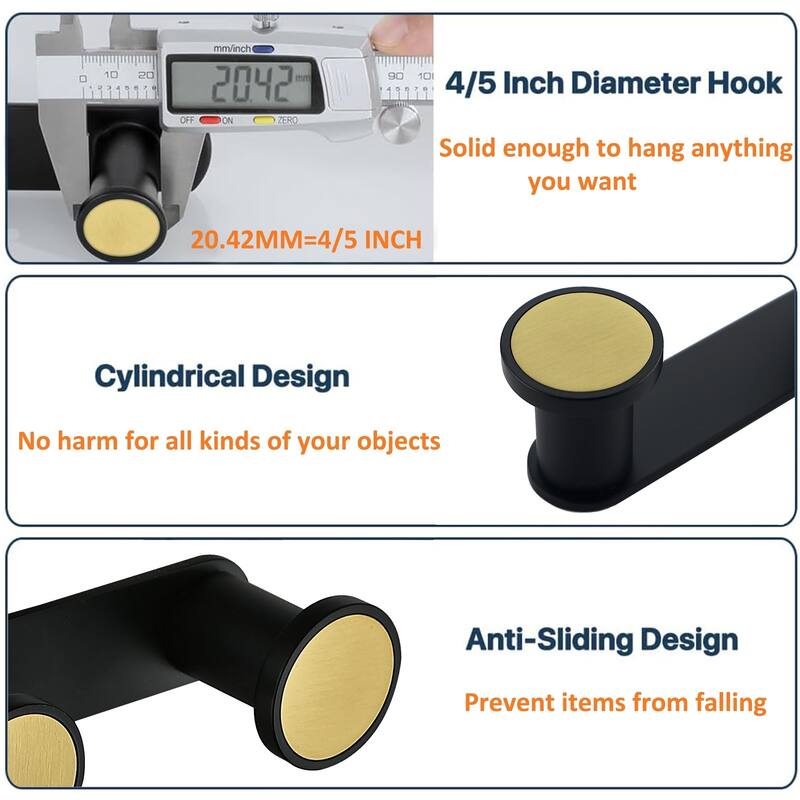 Stainless Steel Wall Mounted Required 4 - Hook Coat Rack