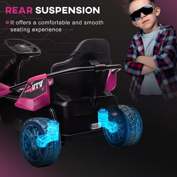 slide 2 of 10, 24V Electric Car for Kids with Remote Control - Pink Pink