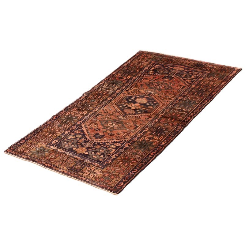 ECARPETGALLERY Hand-knotted Andelz Copper Wool Rug - 3'5 x 6'5
