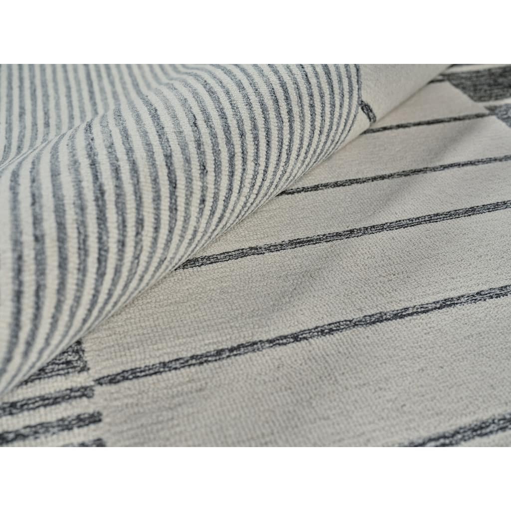 Exquisite Rugs Castine Handmade Hand-tufted New Zealand Wool on Canvas Gray/Ivory Area Rug