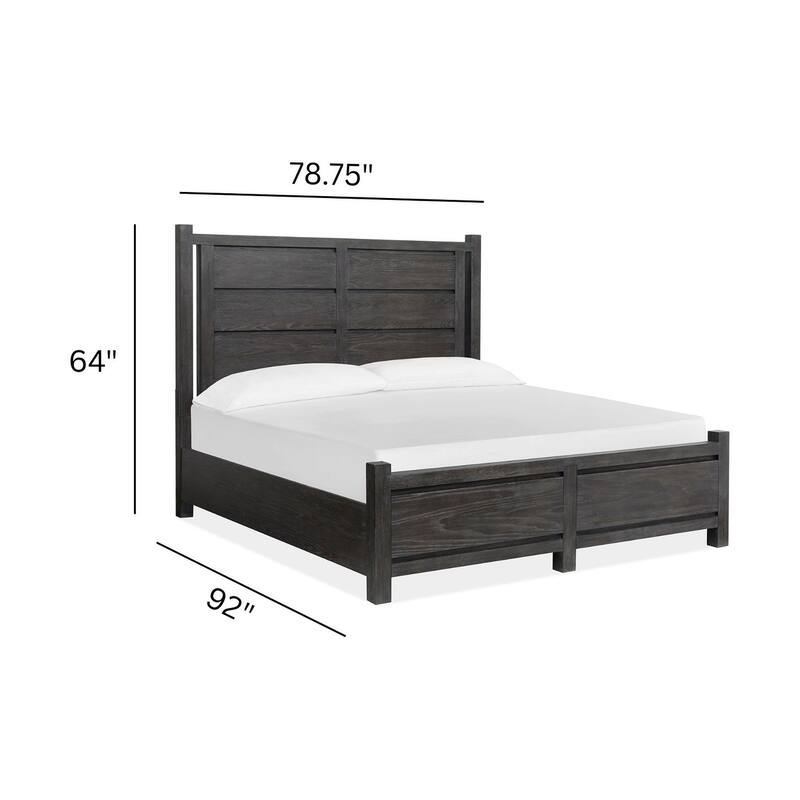 Magnussen Home Plum Creek Ravenwood Black Panel Bed