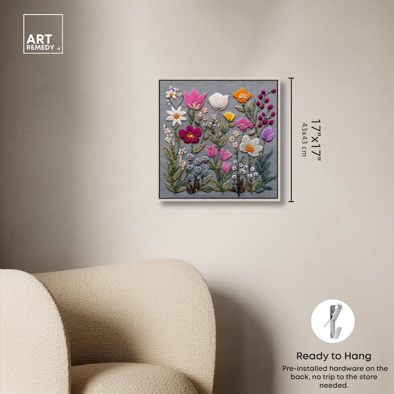 Fabric Flora Canvas by Art Remedy