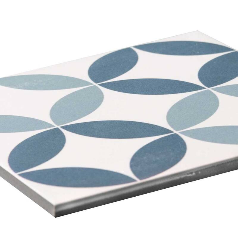 Twinkle 9x9 Matte Porcelain Encaustic Tile - Floor, Wall, Backsplash