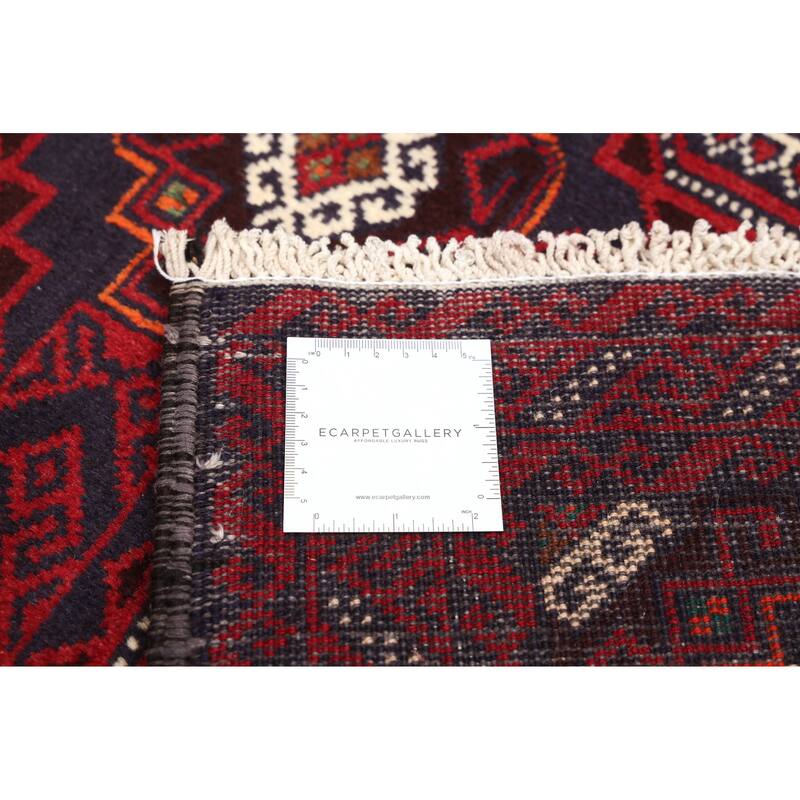 ECARPETGALLERY Hand-knotted Teimani Red Wool Rug - 3'3 x 5'9