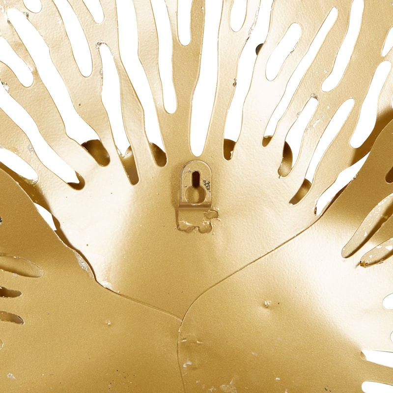 Metal Floral Wall Decor - Set of 3 Gold - Roche River Decor