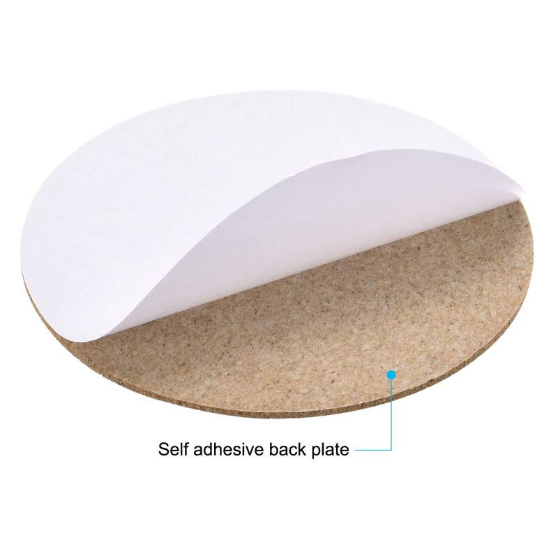 100mm Round Coasters 2mm Thick Cork Cup Mat Self-Adhesive Pad 24pcs - Wood