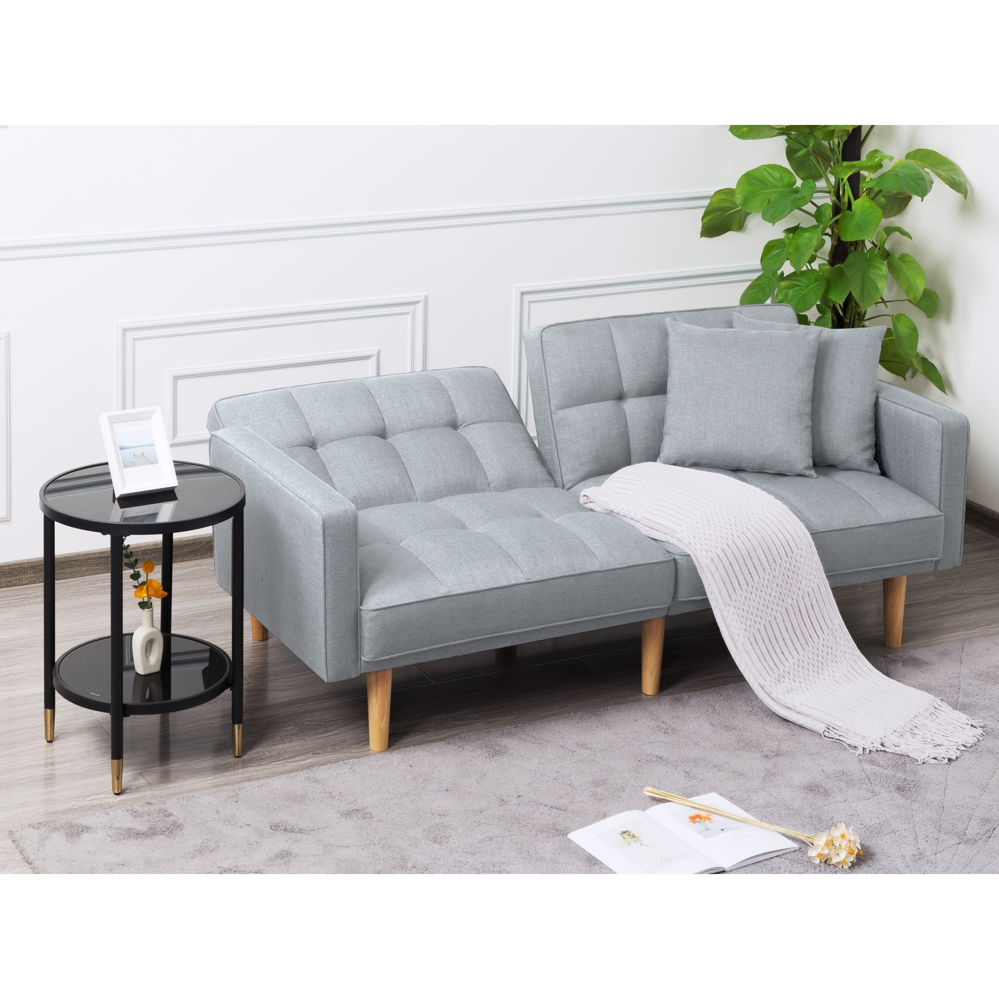 Neve linen 3 on sale seater sofa bed