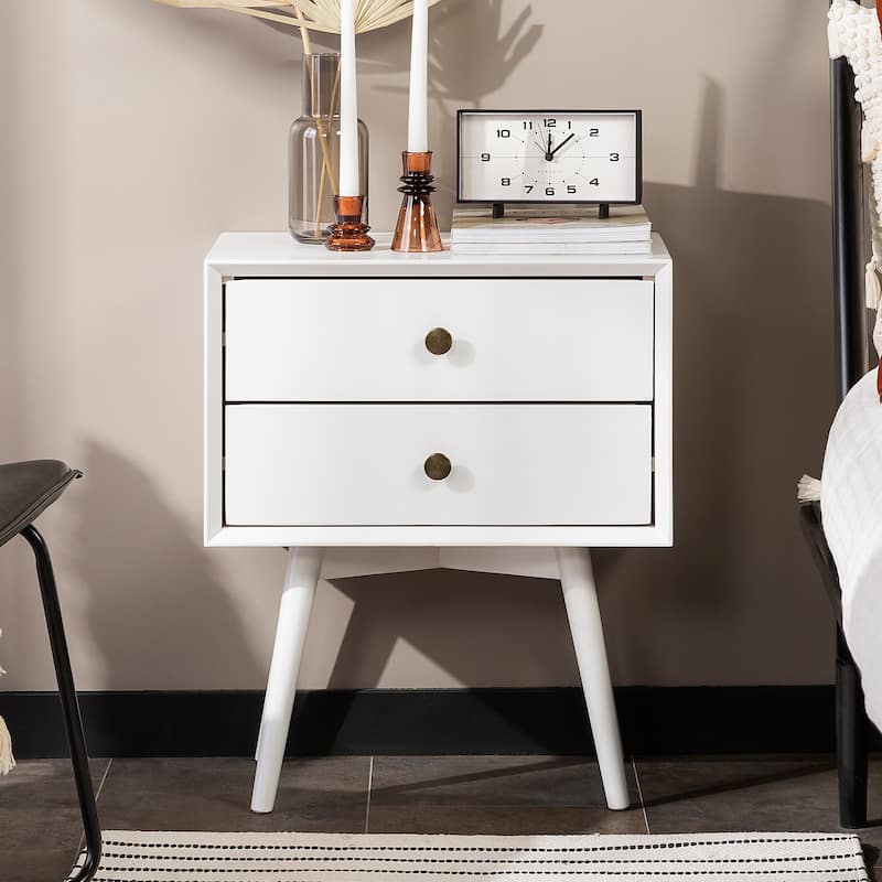 Middlebrook Mid-Century Modern Solid Wood 2-Drawer Nightstand
