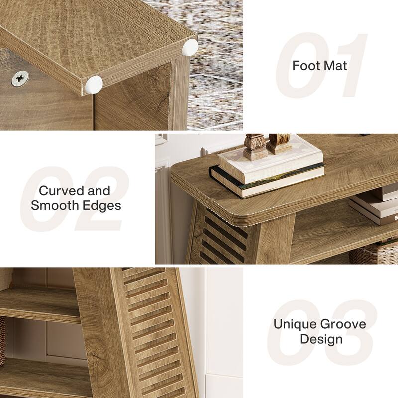 TV Stand for 60 Inches TVs, Farmhouse Low Entertainment Center