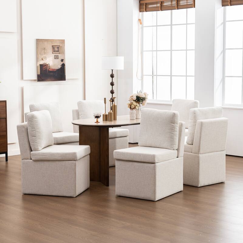 Upholstered Armless Dining Chair, Parsons Chair