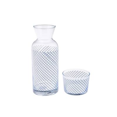 Karaca 23.7 fl oz Cobalt Net Bedside Jug with Glass - 23.7 fl oz