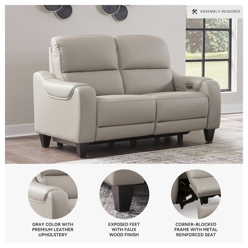 Signature Design by Ashley Mercomatic Power Reclining Loveseat - 62"W x 40"D x 42"H