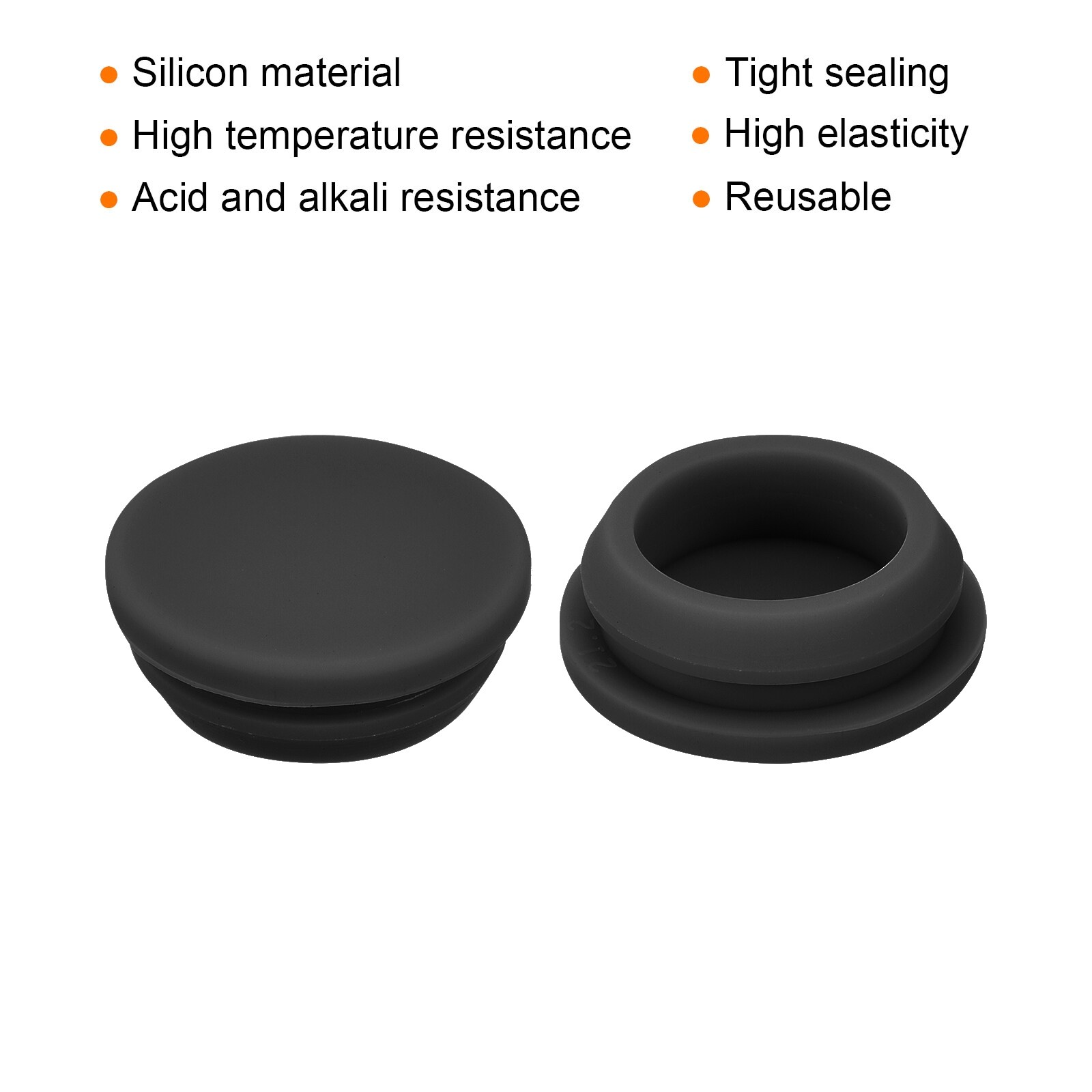 Silicone Snap in Locking Hole Plugs,Panel Seal Cover Round for Kitchen Bulkhead Waterproof Sealing Plug