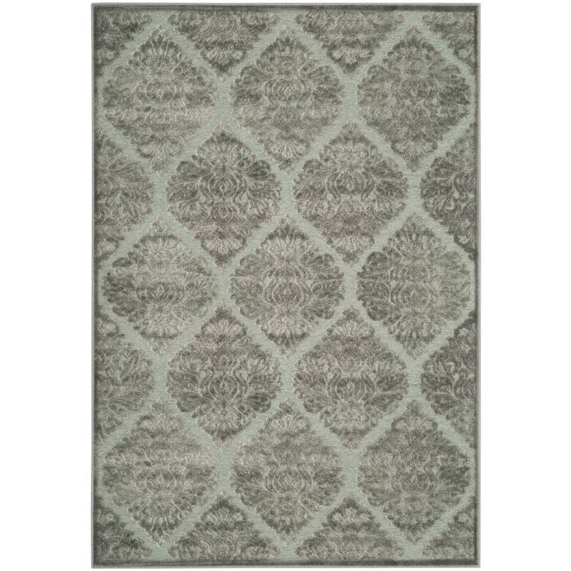SAFAVIEH Paradise Rianda Boho Modern Viscose Rug - 4' x 5'7" - Seafoam/Grey