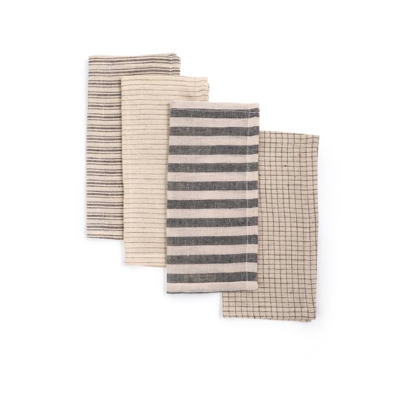 MELANGE Napkins - Handmade Organic Cotton, Fair Trade, Eco-Dyed | Set of 4, 9"x9" by Sustainable Threads