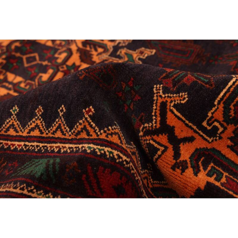 ECARPETGALLERY Hand-knotted Teimani Dark Navy Wool Rug - 3'8 x 6'7