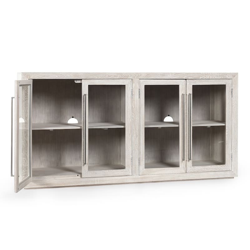 Classic Home Bradley Four Door Sideboard in Whitewash