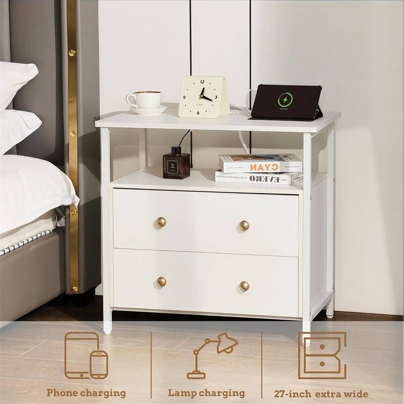 Nightstand with Charging Station