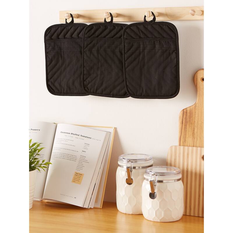 DII Quilted Kitchen Potholder Set (Set of 3)