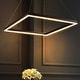 preview thumbnail 4 of 19, Nero Square Contemporary Modern Metal Integrated LED Chandelier, Black by JONATHAN Y