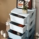 preview thumbnail 17 of 25, Qaba 4 Tier Kids Storage Unit, 4 Drawer Chest Toy Organizer Plastic Bins for Kids Bedroom Nursery Kindergarten Living Room