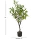 preview thumbnail 6 of 14, Green Faux Foliage Eucalyptus Artificial Tree with Realistic Leaves and Black Plastic Pot