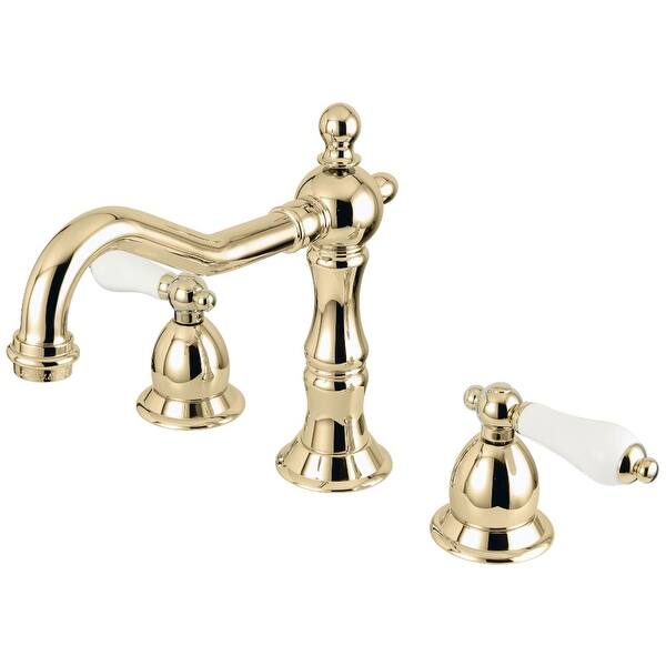 Shop Kingston Brass Cc56l Vintage 1 2 Gpm Widespread Bathroom Faucet With Overstock 31953118 Brushed Nickel