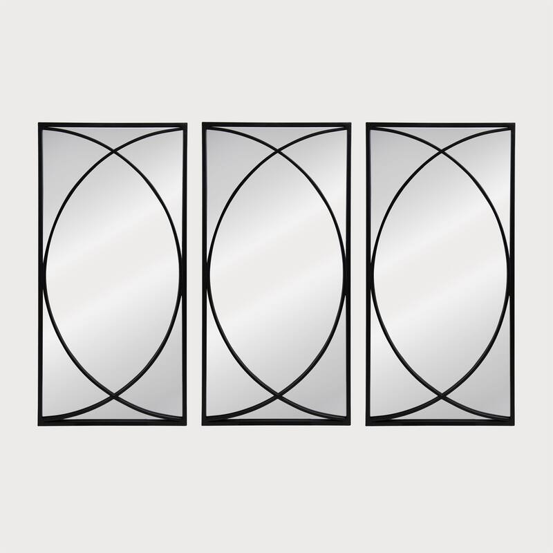 32" Rectangular Wall Mirrors with Black Frame