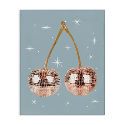 Stupell Luminous Glam Cherries Canvas Wall Art Design By Lil' Rue