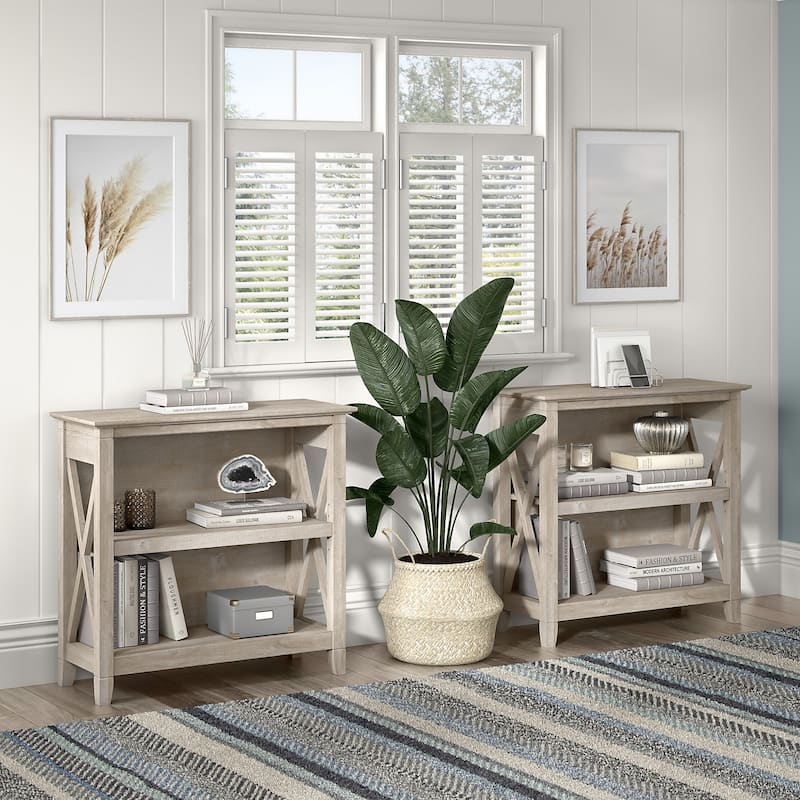 Key West Small 2 Shelf Bookcase by Bush Furniture