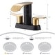 preview thumbnail 18 of 41, WOWOW 4 in. Centerset Double Handle Waterfall Bathroom Sink Faucet