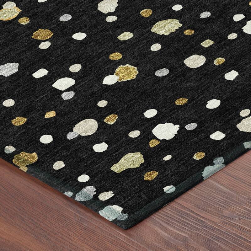 Machine Washable Indoor/ Outdoor Contemporary Sheinelle Chantille Rug