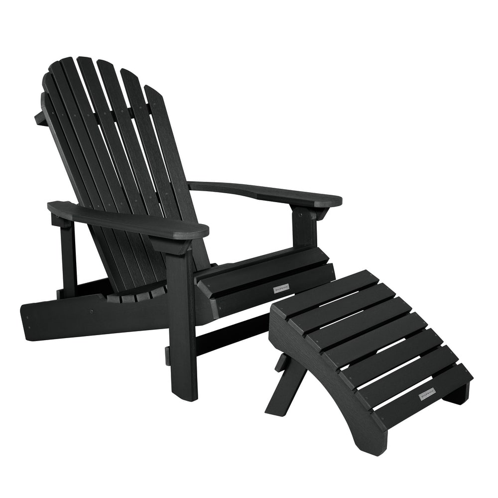 HIGHWOOD Folding and Reclining Adirondack Chair with Folding Ottoman