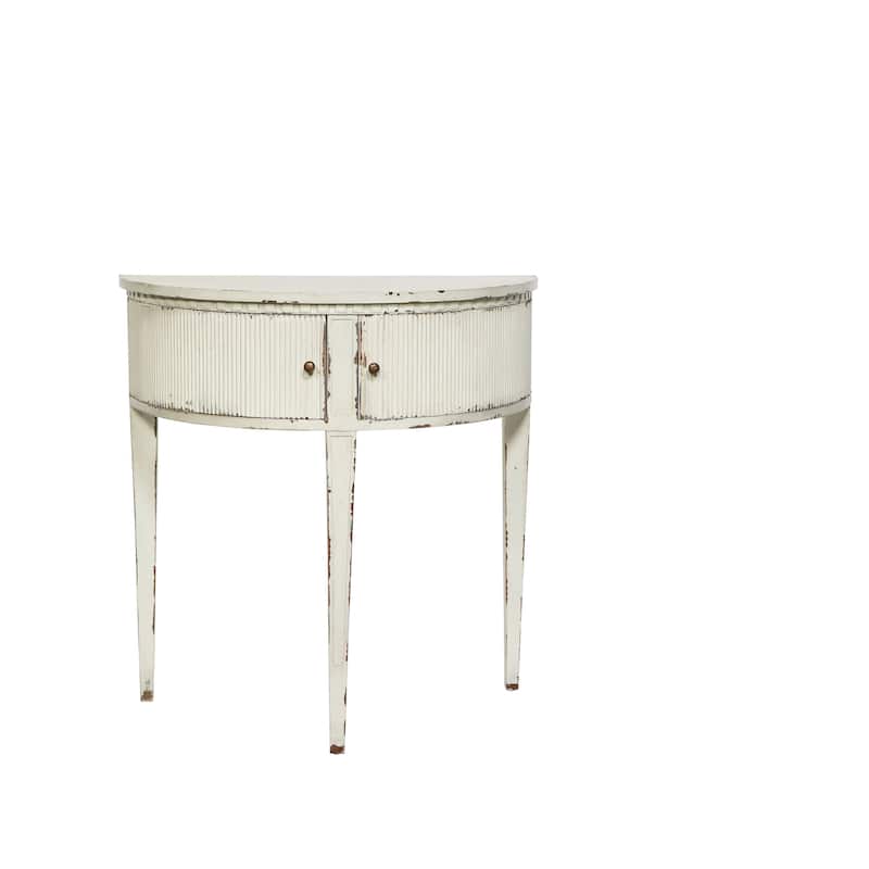 Perlman 36" Console Table, Distressed Cream